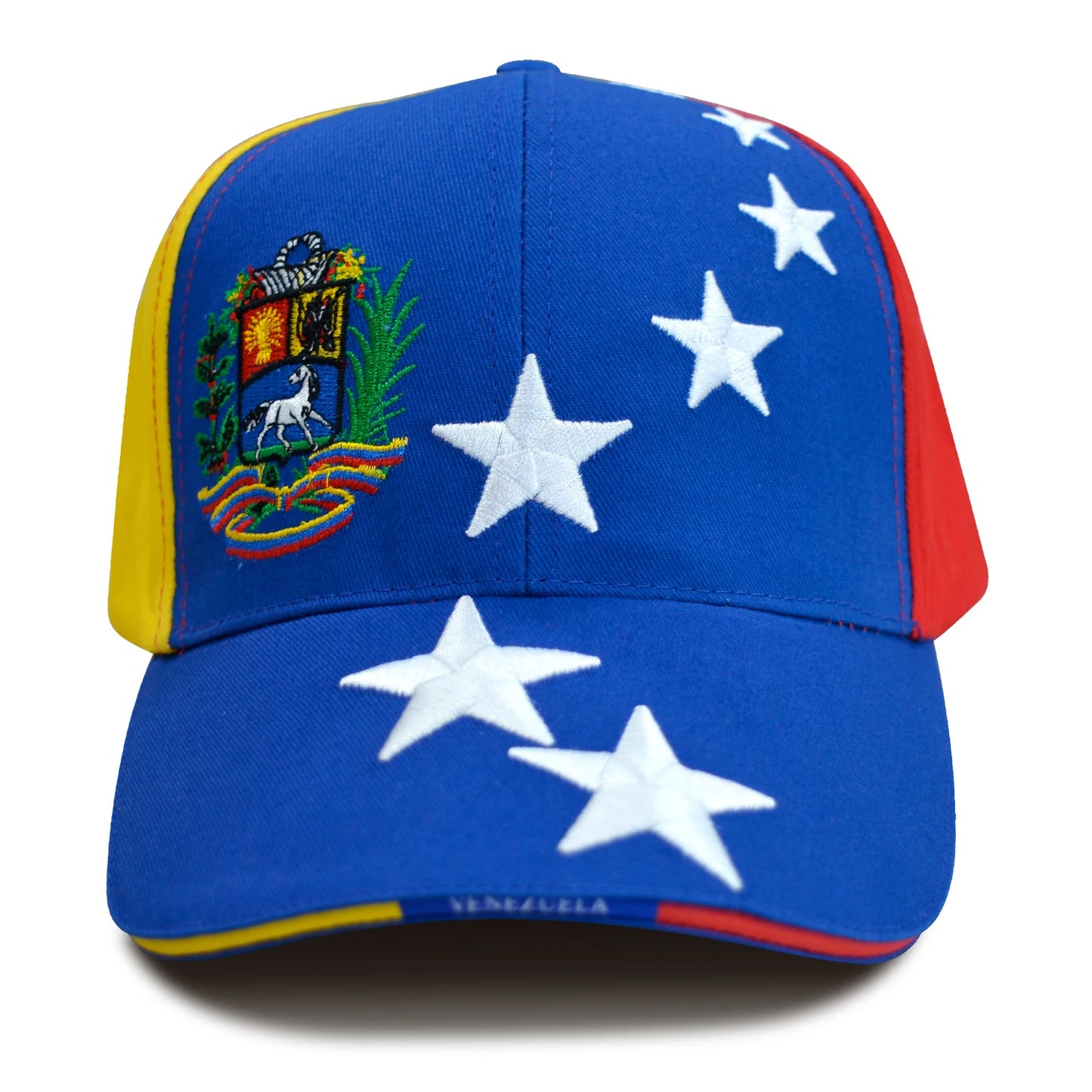 Berretto Baseball Unisex In Twill Di Cotone Con Ricamo 7 Stelle E Logo Venezuela Alta Qualità
