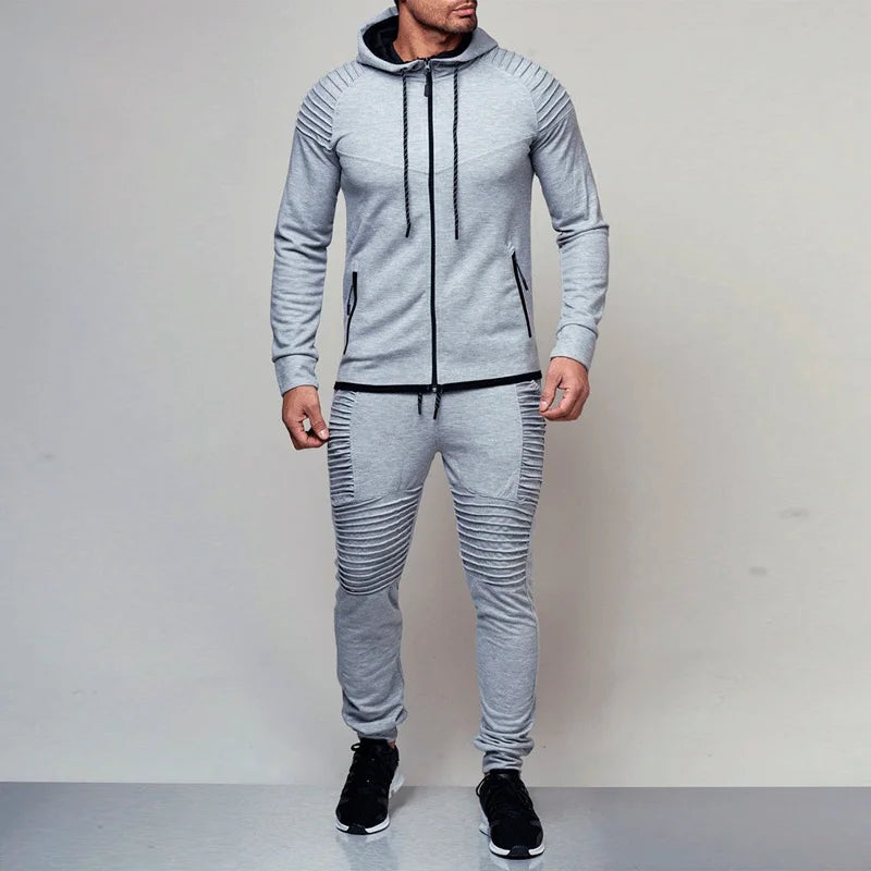 Due Pezzi Tuta Da Corsa Uomo Felpa Collo A O Pantaloni Sportivi Camouflage Leggera Per Allenamento All Aperto