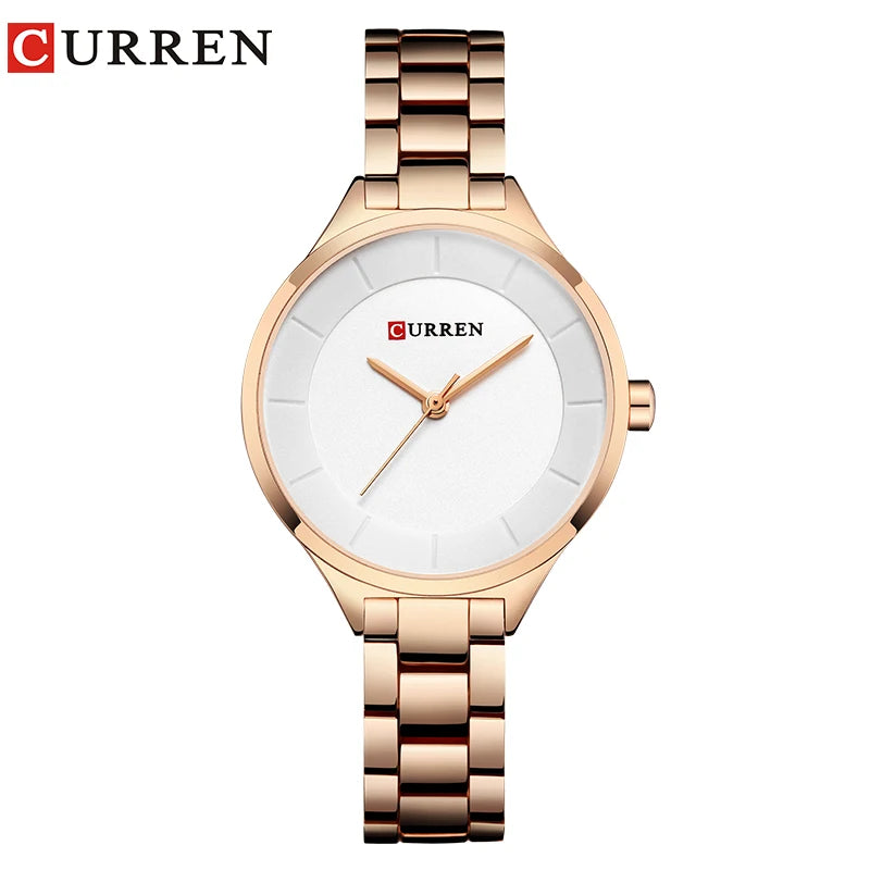 Curren Orologio Da Polso Donna Lusso Quarzo 34mm Impermeabile Braccialetto Fashion Design Ginevra Elegante