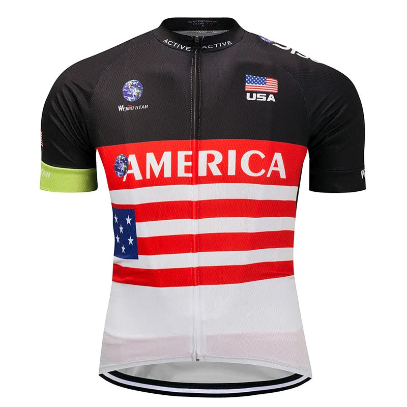 Maglia Da Ciclismo Uomo Manica Corta Traspirante Con Tasche Anti Sudore Asciugatura Rapida Bianco Pro Road MTB