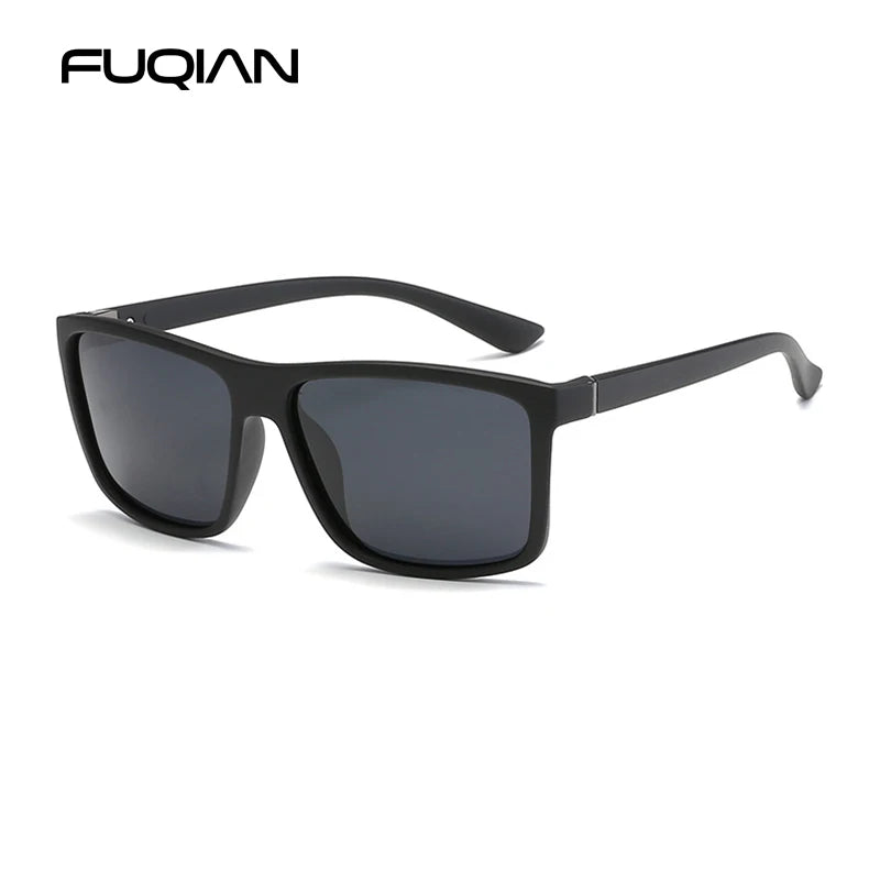 Occhiali Da Sole Polarizzati Quadrati Neri Classici Da Uomo Blu A Specchio Moda Unisex Vintage UV400
