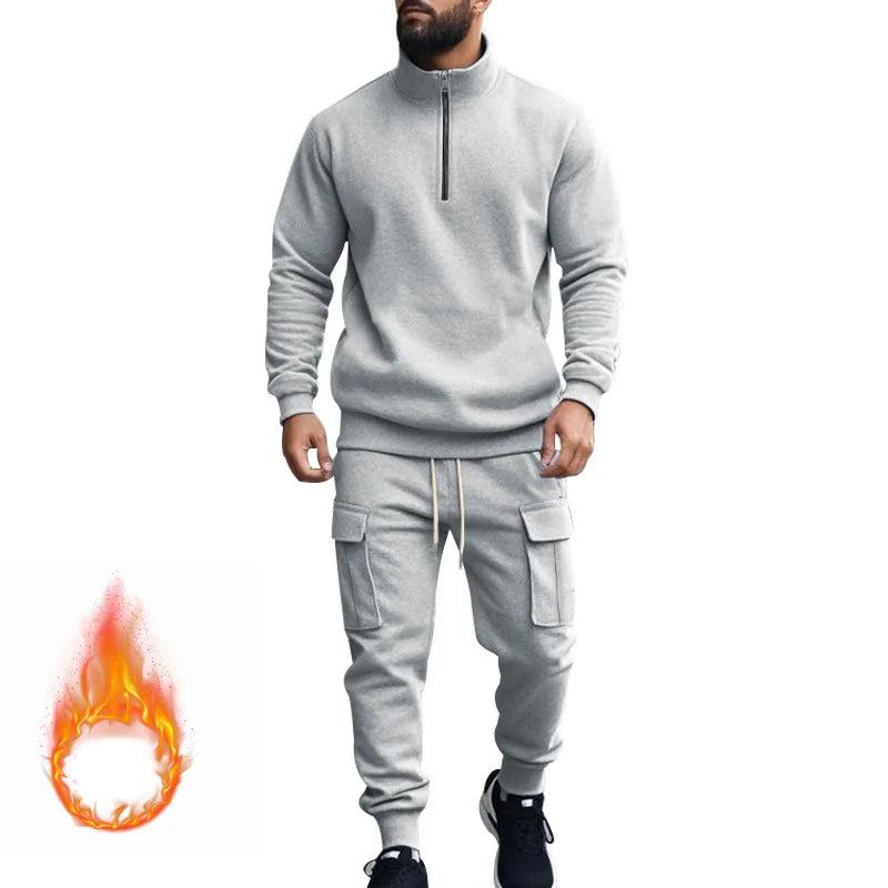 Pantaloni Sportivi Con Cerniera Calda In Velluto Da Uomo Casual Autunno Inverno 2024