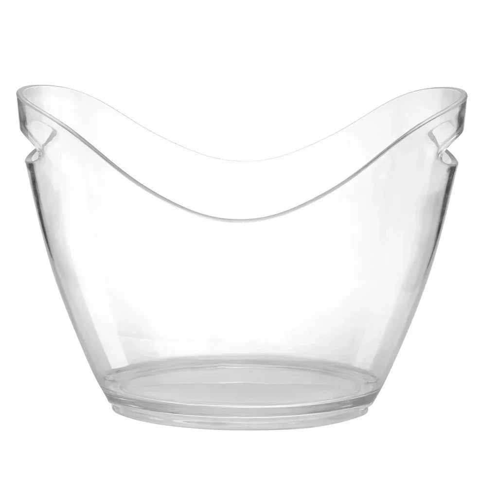 Secchiello Per Ghiaccio In Plastica Trasparente 4L E 8L Per Cubetti E Bottiglie Di Champagne Per Bar