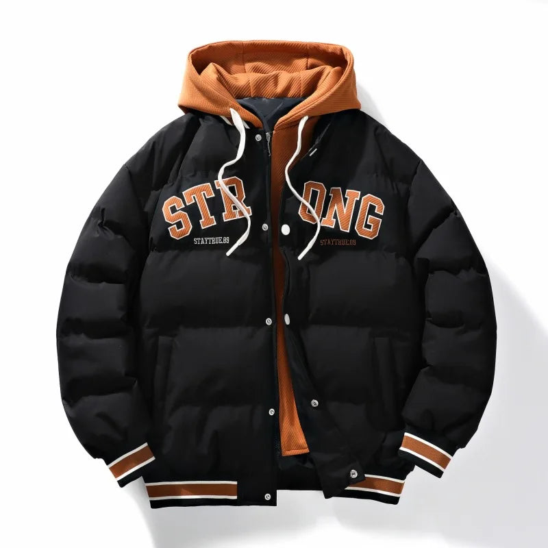 Parka Invernale Da Uomo Caldo Con Cappuccio Imbottito Termico Plus Size Multi Tasche
