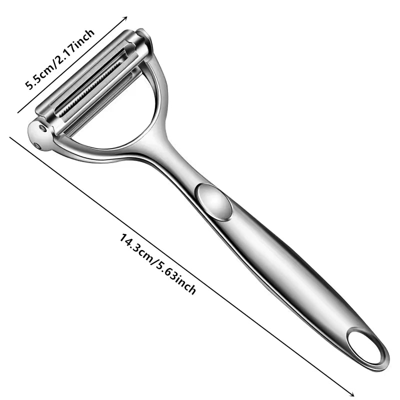 Pelapatate In Acciaio Inossidabile 2in1 Multifunzione Grattugia Per Carote E Frutta Utensili Da Cucina Pelador