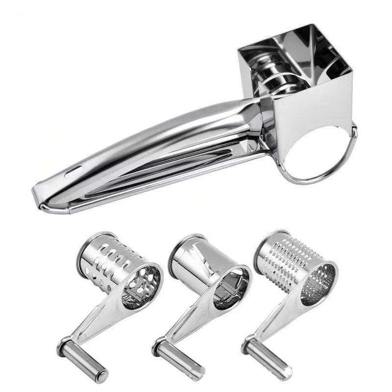 Grattugia Rotante Per Formaggio Multifunzione Con Lame In Acciaio Inox Manuale Affettatrice Per Burro E Zenzero