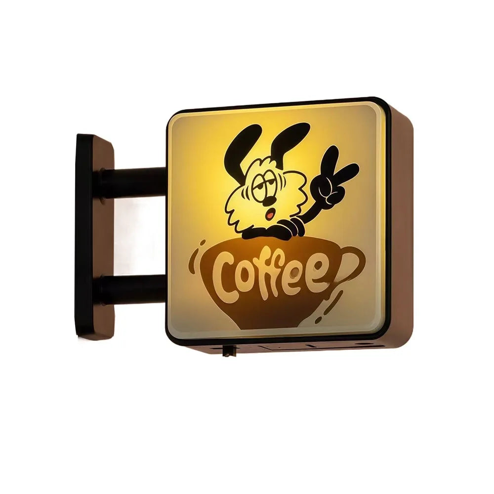 Insegna Luminosa Creativa Per Angolo Caffè Magnete Per Frigorifero Stile Retrò Con Luce Soffusa Decorativa