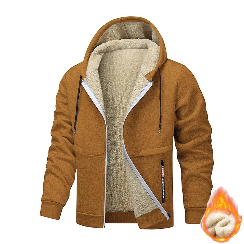 Felpa con Cappuccio da Uomo Animal Game in Pile Sherpa Calore Massimo e Morbida per Inverno