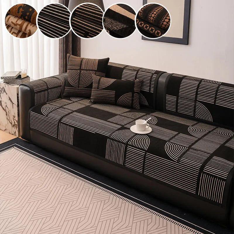 1 cuscino per divano in stile retrò con un lusso leggero e un tocco di fascia alta, adatto a tutte le stagioni, fodera per divano antiscivolo