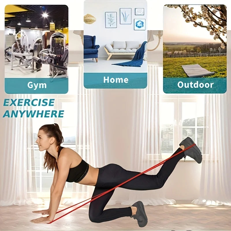 Set Di Fasce Di Resistenza Cinghie Per Tirare Esercizi Per Trazioni Assistive Per Gambe Palestra E Allenamento A Casa