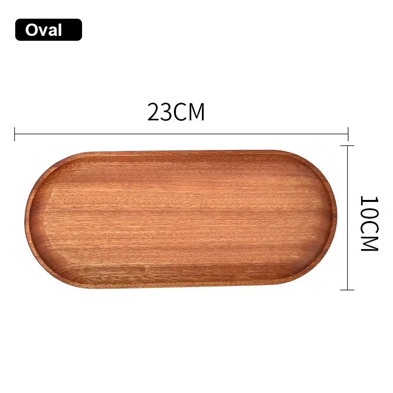 Vassoio In Legno Di Noce Ins Wind Rettangolare Piatto Da Pranzo Piccolo Per Tè Caffè Torta Pane Giapponese Massello
