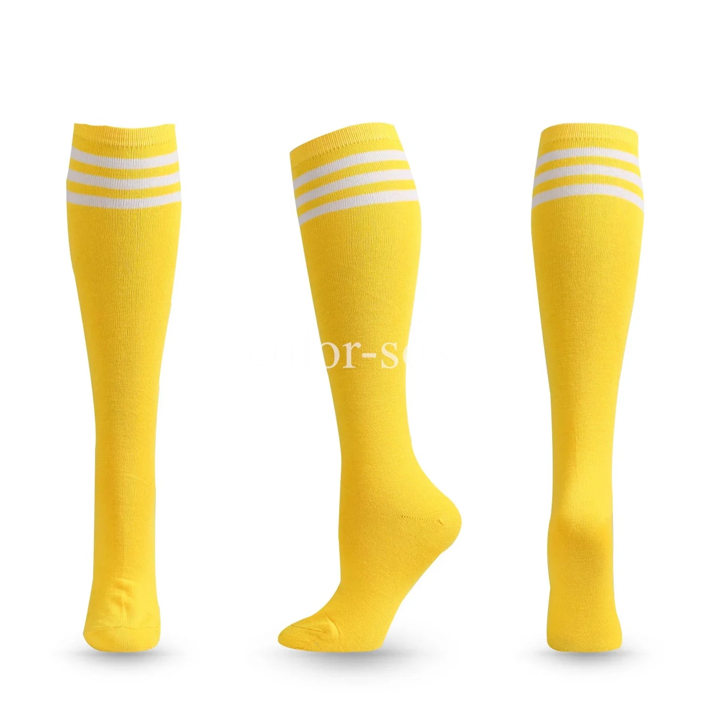 Calzini Da Calcio A Compressione Antiscivolo Tubo Lungo Al Ginocchio Con Righe Per Prestazioni Sportive Uomo