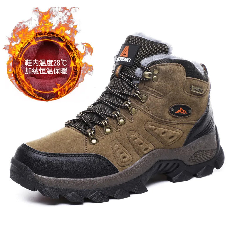 Scarpe Da Arrampicata Invernali All'aperto Da Trekking Antiscivolo Con Suola Spessa Uomo Calde