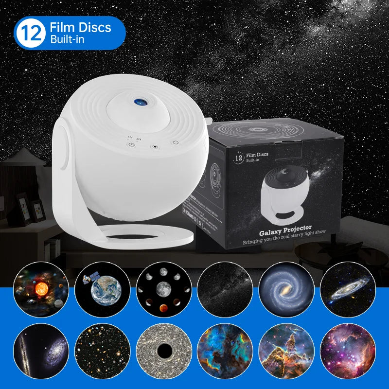 Proiettore Galaxy Con Luce Notturna E Cielo Stellato A 360 Gradi Cameretta Regalo San Valentino Decorazione Matrimonio