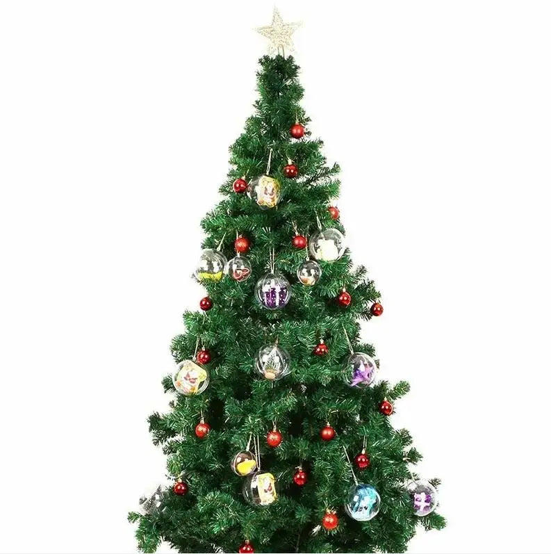 Palline Natalizie Trasparenti In Plastica 10 Pz Per Albero Di Natale Decorazione Casa Regalo Di Nozze