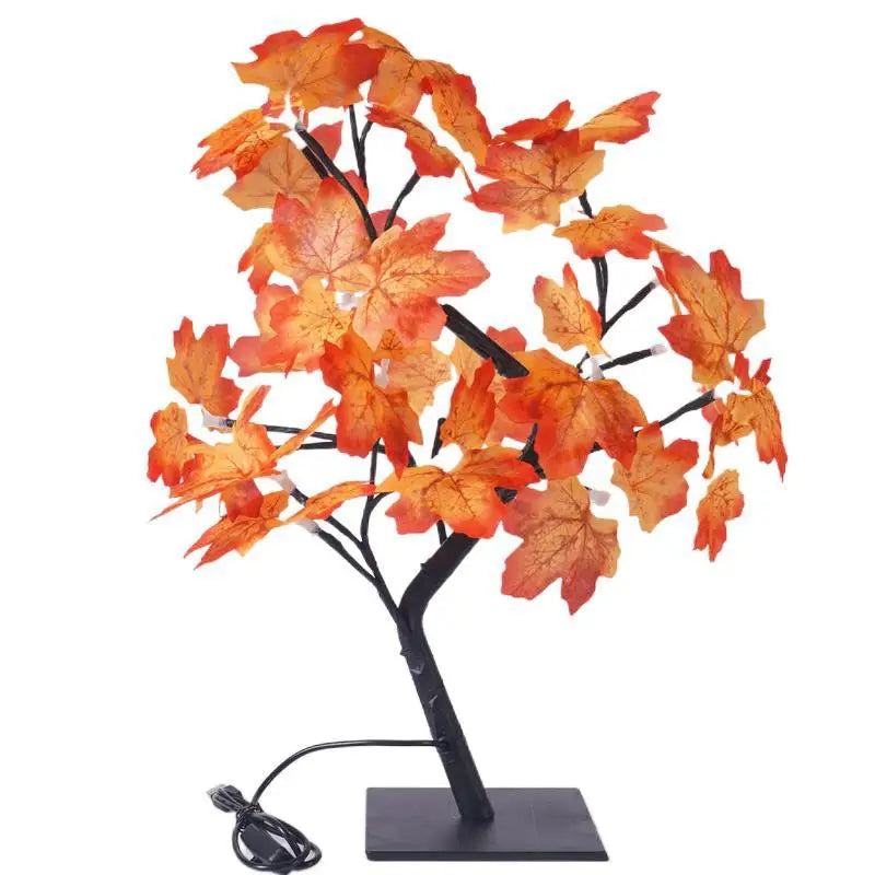 Albero Da Tavolo Notturno LED Bonsai Ciliegio Artificiale Interruttore Tattile USB Alimentato A Batteria Decorazione