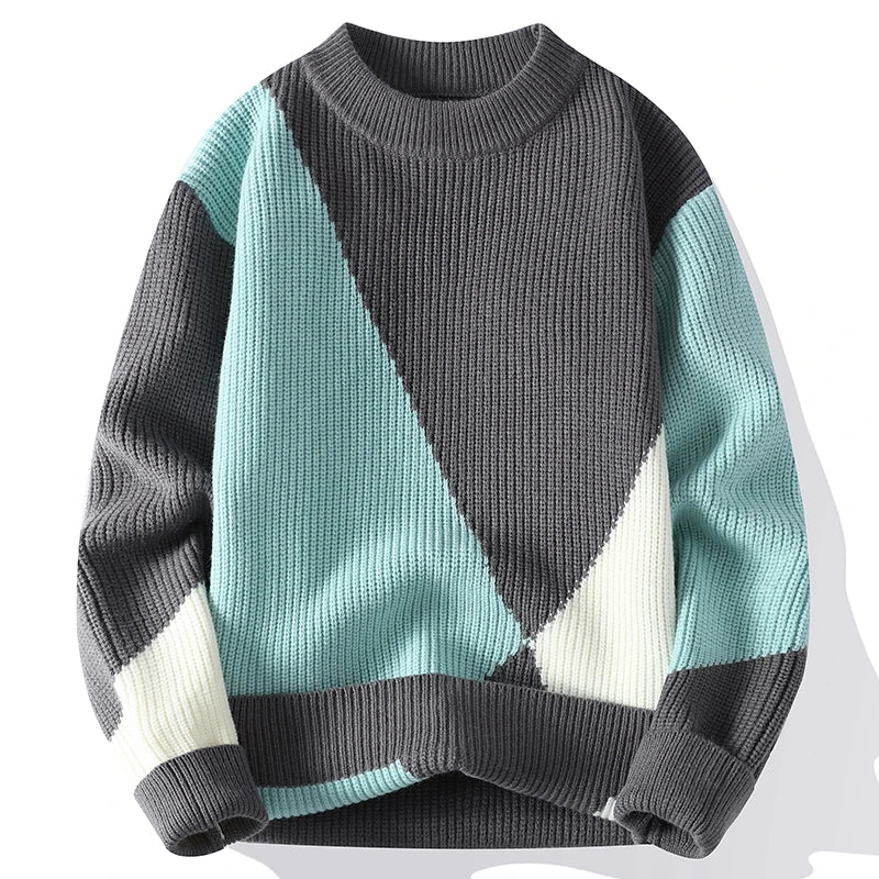 Maglione Uomo Invernale Di Alta Qualita Lusso Caldo E Spesso Collo A O Harajuku Stile Natale