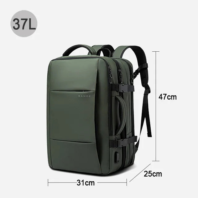 Zaino Espandibile BANGE Da Uomo Per Laptop 17,3 Pollici Impermeabile Grande Capacità Per Viaggio E Escursionismo