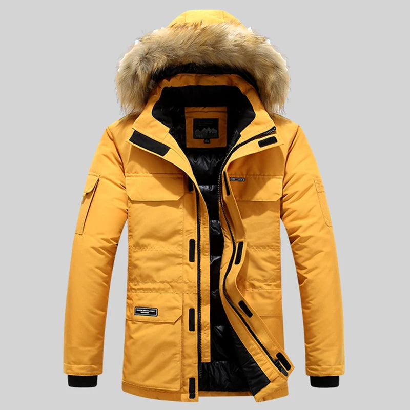 Parka Da Uomo Invernale Caldo Antivento Con Cappuccio Rimovibile Giacca All Aperto Comfort Casual