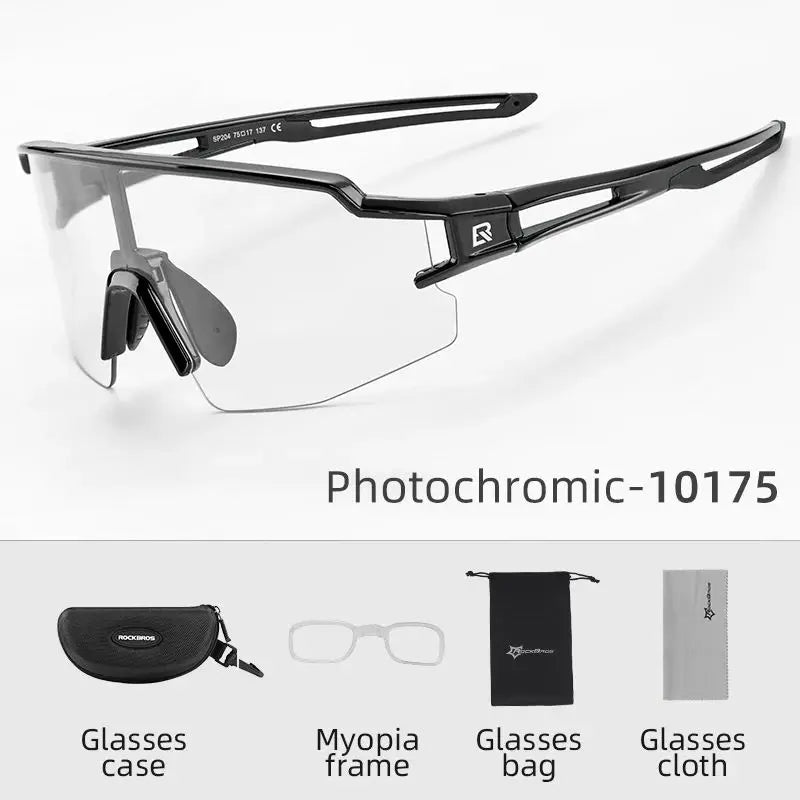 Rockbros Occhiali Da Ciclismo Fotocromatici Con Montatura Integrata Per Miopia Polarizzata Occhiali Da Sole Uomo Donna