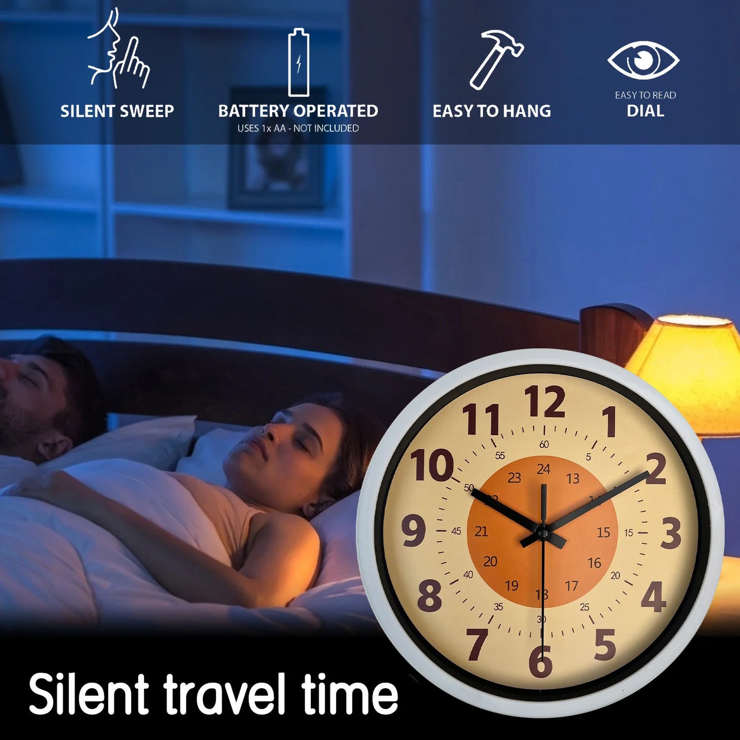 Orologio Da Parete 8 Pollici Motivo Moderno Silenzioso Quarzo Per Soggiorno Cucina Letto Regalo Senza Batteria