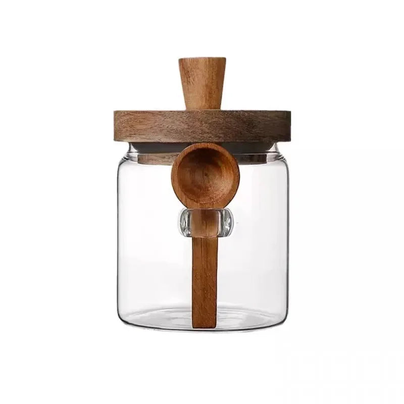 JUSTINLAU Barattoli In Vetro Sigillato Per Cereali E Chicchi Di Caffè Con Cucchiaio E Spezie Da Cucina 400ml 600ml 900ml