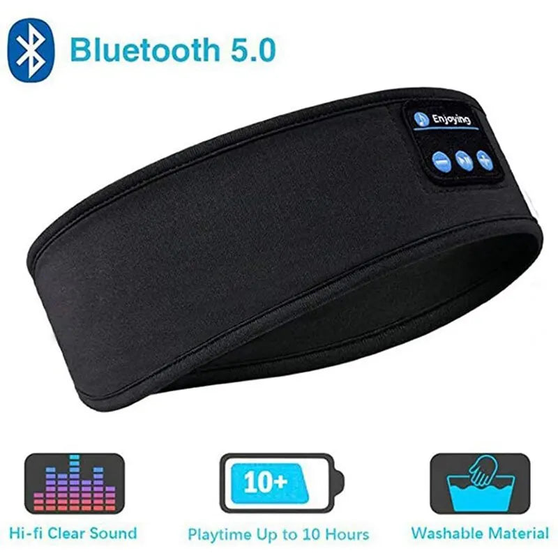 Auricolari Bluetooth Con Fascia Sport Per Dormire Maschera Per Occhi Cuffie Senza Fili Elastiche