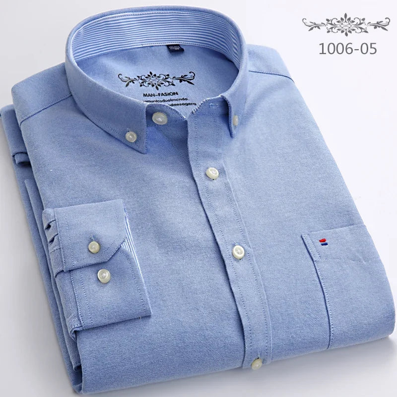 Novità Camicia Da Uomo Slim Fit Maniche Lunghe Formale Con Tasca Singola In Morbido Cotone Scozzese Per Ufficio