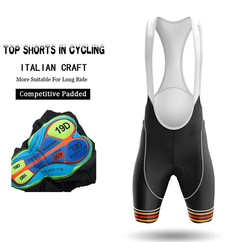 Pantaloncini con Bretelle da Ciclismo Estivi da Uomo Traspiranti con Gel Pad 19D per Mountain Bike