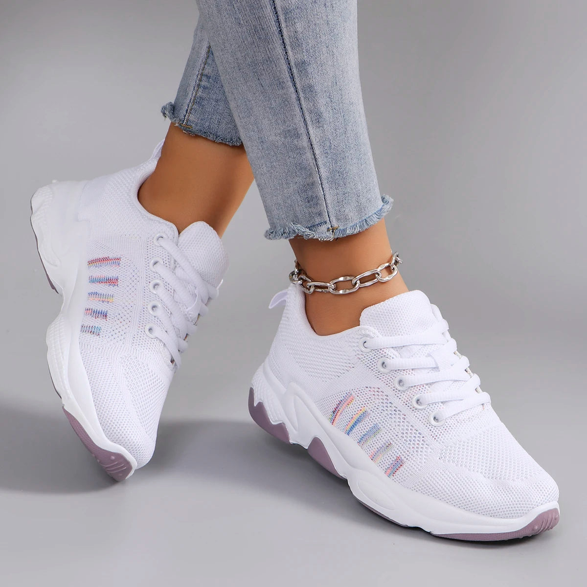 Scarpe Sportive Da Donna Primaverili Leggere Traspiranti Antiscivolo Scarpe Basse Casual Moderne