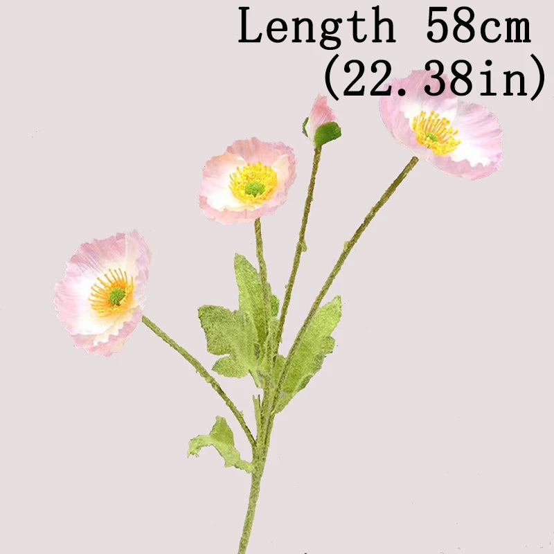 Bouquet Di Fiori Artificiali A 4 Teste Di Papavero In Seta Per Nozze E Feste Decorazione Domestica Elegante