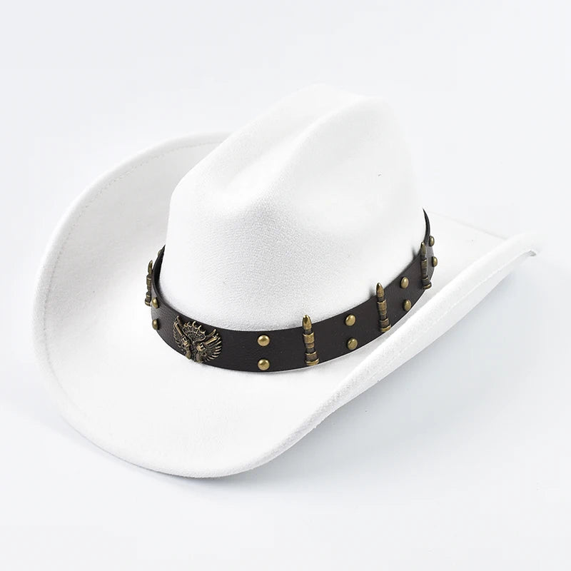 Cappello Western Cowboy Unisex Vintage Con Ampio Bordo In Tessuto Cotone Poliestere Resistente E Polivalente