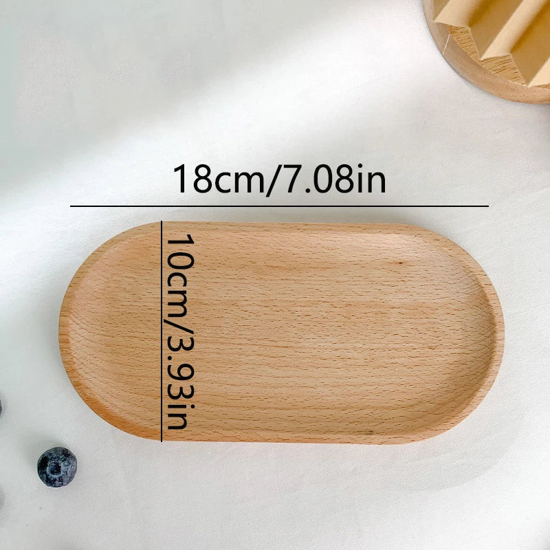 Vassoio Per Gambo Di Grano Rotondo Dessert Piatto Legno Massello Resistente Al Calore In Stile Giapponese Per Tè E Caffè