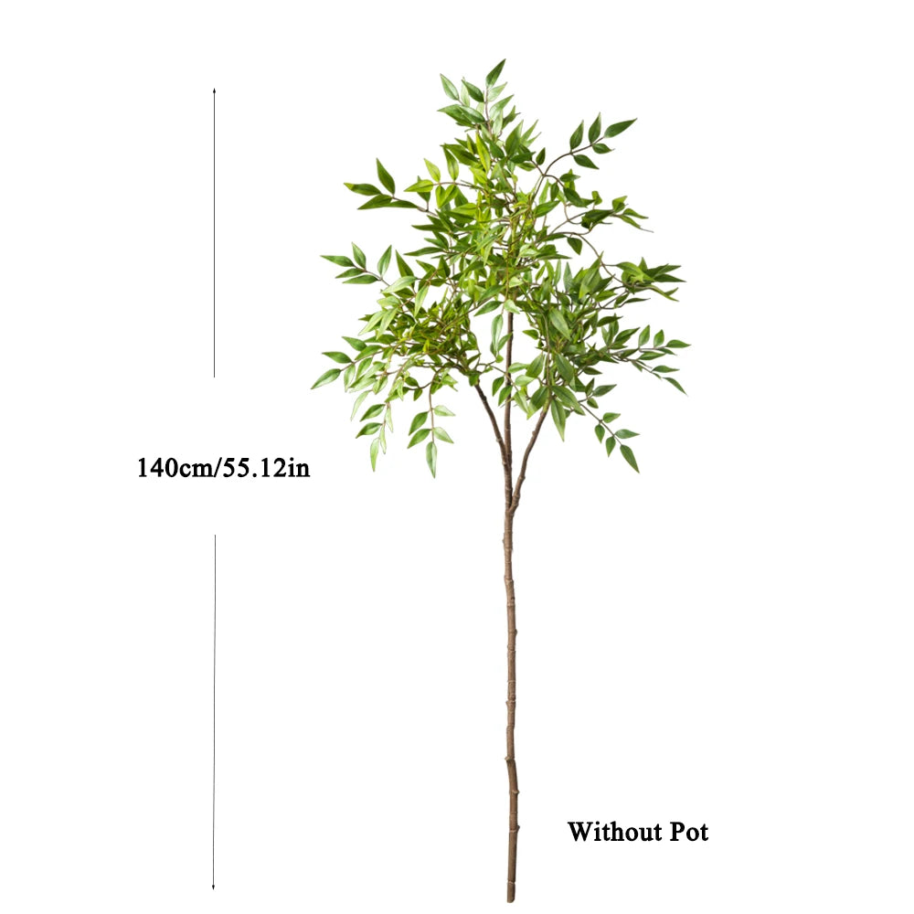 Piante Nandina Artificiali Alte 75-140 cm Con Rami Di Palma Tropicali Foglie Di Bambù Verdi Per Arredamento Ufficio