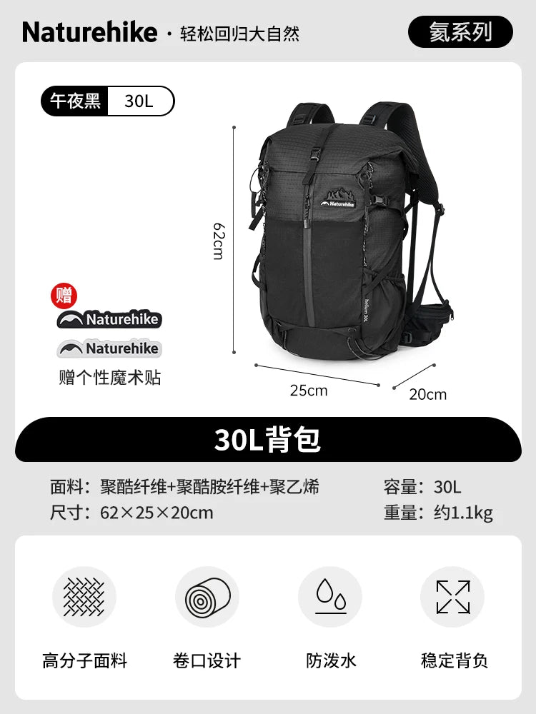 Zaino Naturehike Helio 30L Plus 5L Nuovo 2024 Per Trekking Alpinismo All Aperto Grande Capacità Campeggio Viaggio