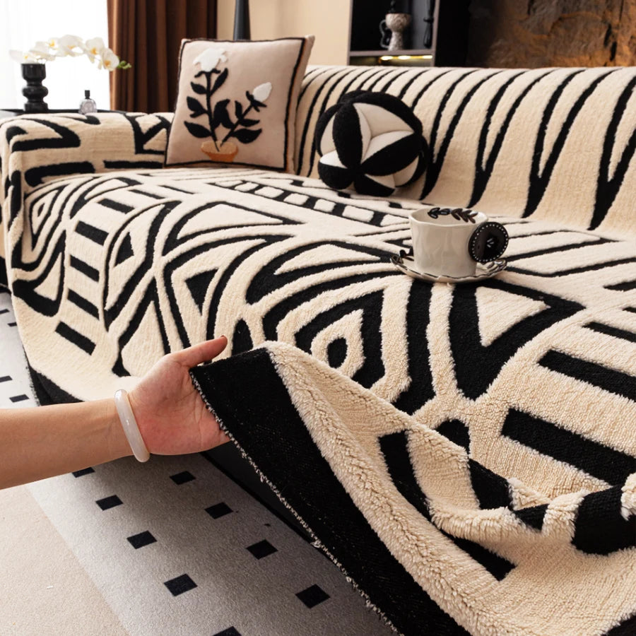 Protezione Per Divano In Stile Bohémien Nuovo Coperta Vintage Intrecciata Antiscivolo Adatta A Divani E Animali Lux