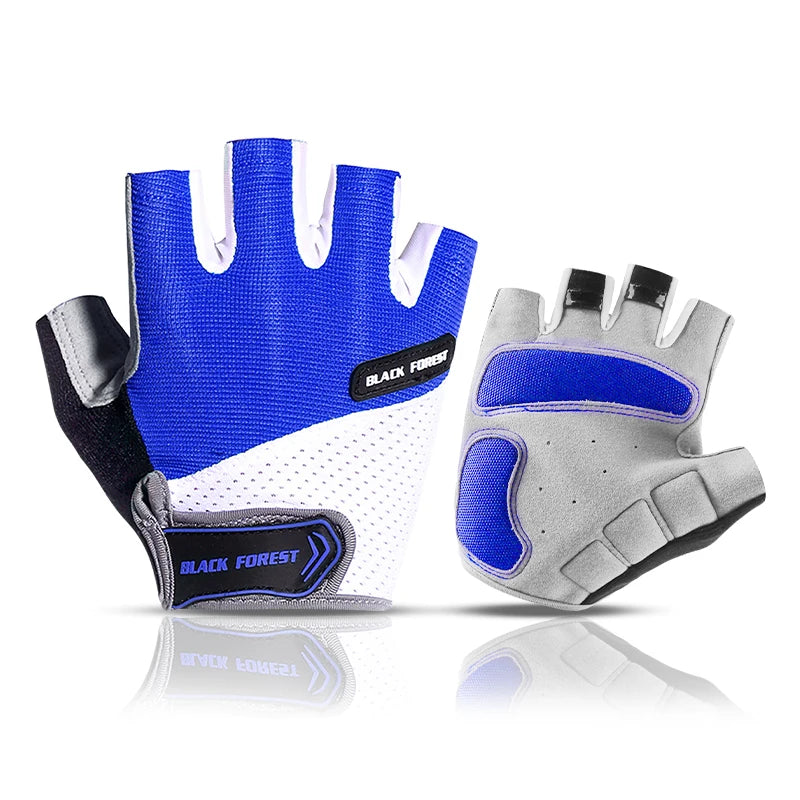 Guanti Da Ciclismo Con Imbottitura In Gel Antiurto Mezze Dita Uomo Donna Guanti Da Bici MTB Fitness Palestra Estivi