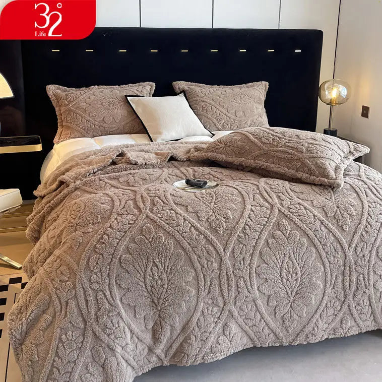 Coperta Stampata Floreale 3D In Stile Europeo Pile Di Corallo Spesso Per Inverno Calda Trapunta Facile Da Mantenere