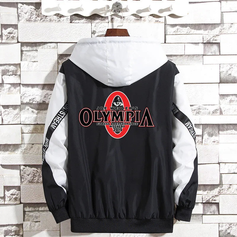 Giacche Uomo Donna Hip Hop Olympia Giacca A Vento Patchwork Con Cerniera All Aperto Harajuku Abbigliamento Maschile