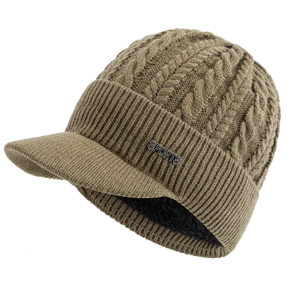 Cappello Invernale Unisex Caldo Con Bordo Foderato In Pelliccia Sportivo Per Uomo Donna Lavorato A Maglia All Aperto