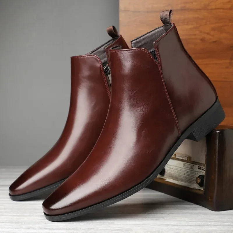 Stivali Da Uomo Classici Chelsea In Pelle Di Lusso Alti Alla Caviglia Eleganti E Casual Scarpe Da Uomo