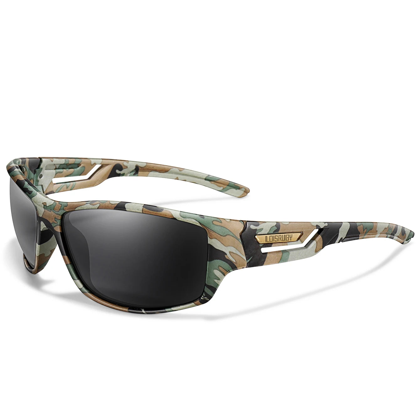 LOISRUBY Occhiali Da Sole Polarizzati Da Pesca Uomo Camouflage Guida Sport All Aperto Ciclismo E Corsa UV400 Attrezzatura