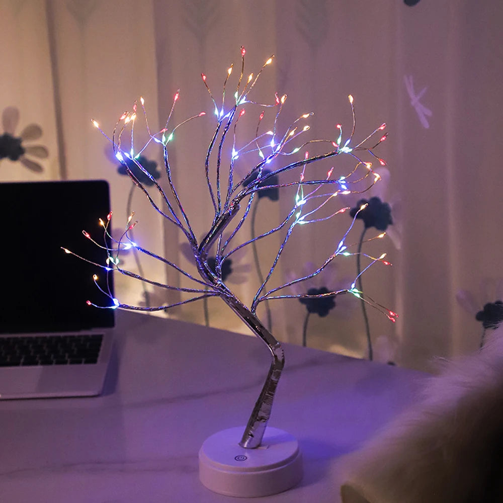 Lampada Da Tavolo A LED Per Albero Di Fiori Pruno Ciliegio Luce Notturna Decorativa Per Festa Nuziale E Camera Da Letto