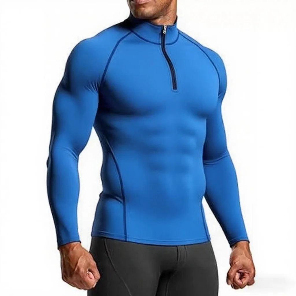 Maglietta Da Uomo A Maniche Lunghe In Compressione Per Palestra Allenamento Corsa Fitness Abbigliamento Sportivo