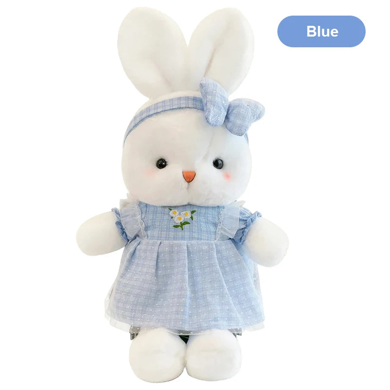 Coniglio Peluche Simpatico Con Fiore Gonna Giocattolo Morbido Bambola Pasquale Regali Di Natale Bambini Ragazze