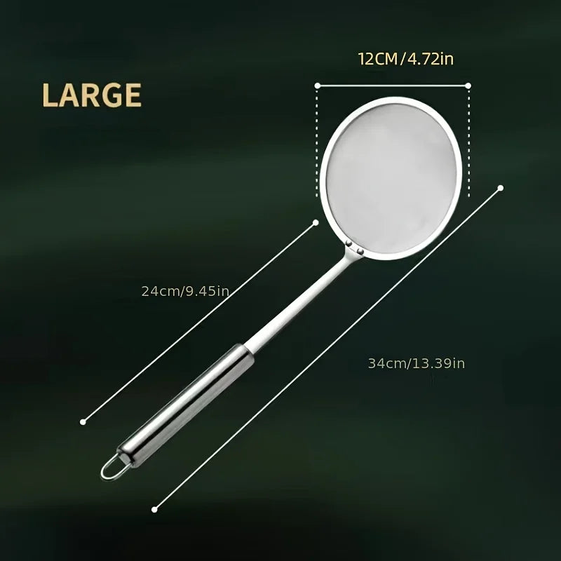 Colino a Maglia Fine in Acciaio Inox 304 Setaccio Filtrante per Succo Uova Filtro Scolapasta Caffè Tè Cucina
