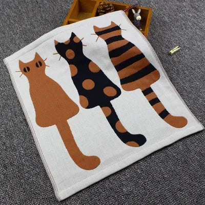 Asciugamano Viso Tre Strati in Garza di Cotone per Bambini e Ragazzi Morbido e Assorbente con Grafica Animale Jacquard