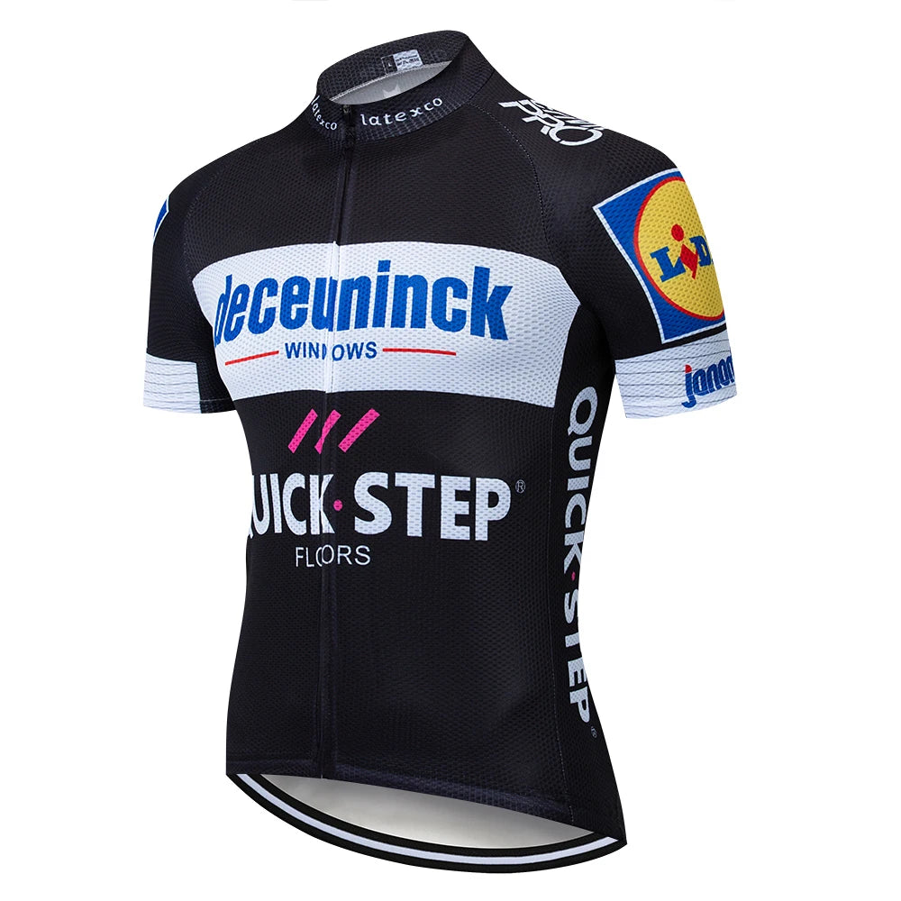Maglia Ciclismo A Manica Corta Quick Step 2025 Uomo Racing Estiva Per Bicicletta