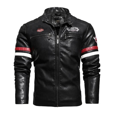 Dimusi Giacche Invernali Uomo In PU Stile Moto Vintage Cerniera Ecopelle Biker Con Cappuccio Nero Blu Rosso Vino