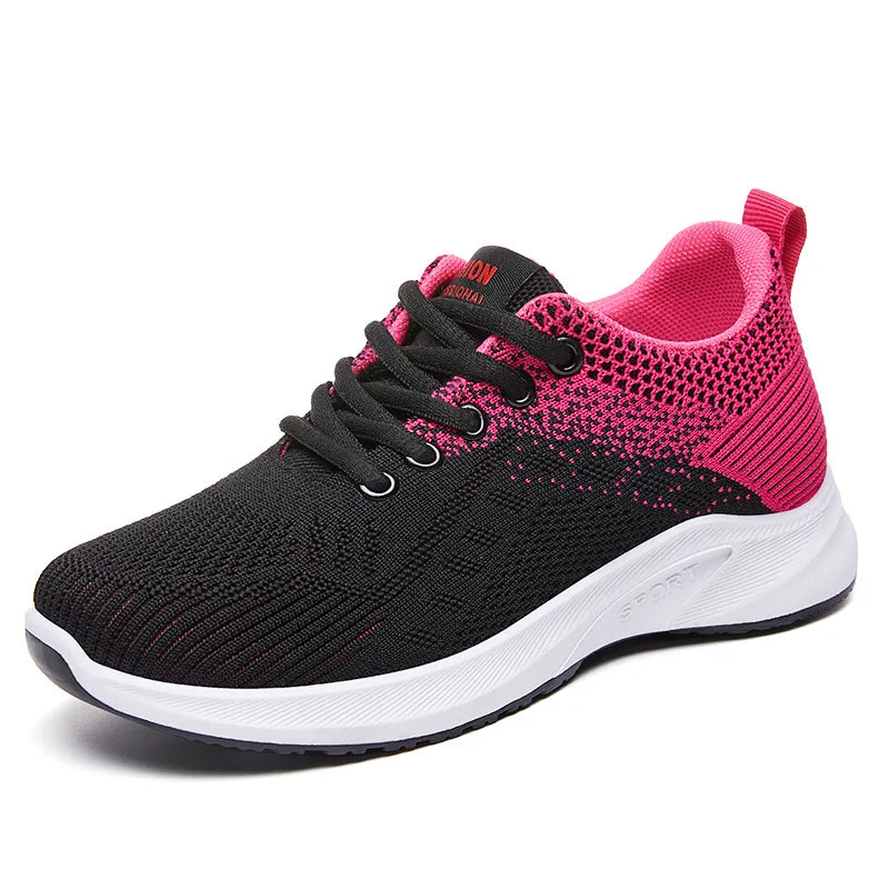 Scarpe Da Ginnastica Da Donna Vulcanizzate Air Mesh Morbide E Leggere Con Plateau Basso Da 1 A 3 Cm Lacci Scarpe Casual